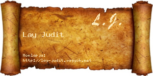 Lay Judit névjegykártya